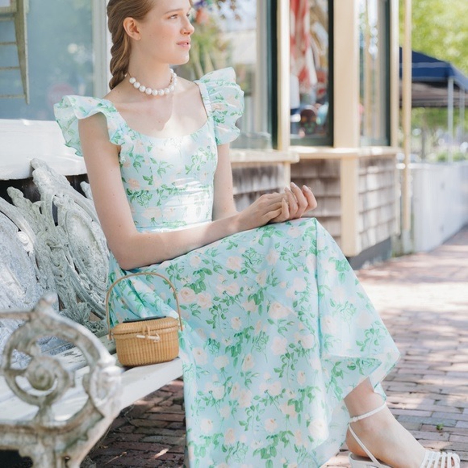 Hill House The Daphne Dress Blue Rose Xs